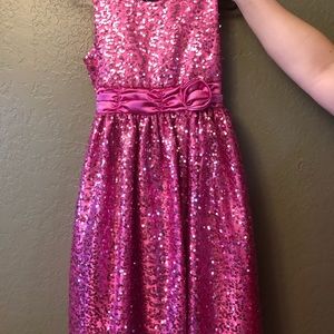 Girls size 12 Sparkle Pink Sleeveless Dress